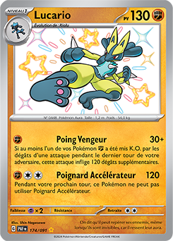 Carte Pokémon Lucario 174/91 de la série Destinées de Paldea en vente au meilleur prix