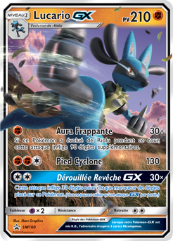 Carte Pokémon Lucario GX SM100 de la série Promos Soleil et Lune en vente au meilleur prix