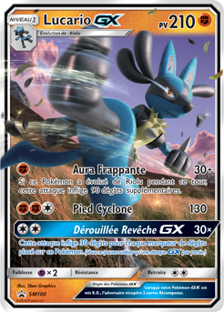 Carte Pokémon Promo Lucario GX SM100 de la série Promos Soleil et Lune