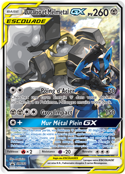 Carte Pokémon Promo Lucario Melmetal GX SM192 de la série Promos Soleil et Lune