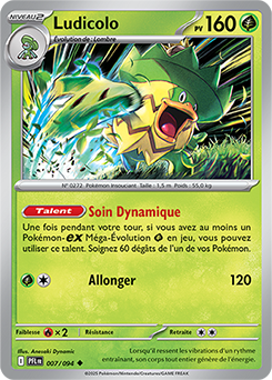 Carte Pokémon Peu commune Ludicolo 7/94 de la série Flammes Fantasmagoriques