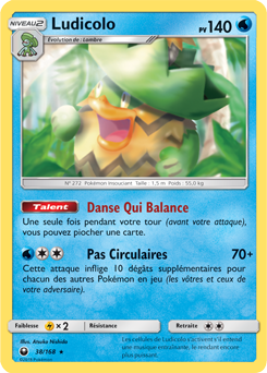 Carte Pokémon Holographique Rare Ludicolo 38/168 de la série Tempête Céleste