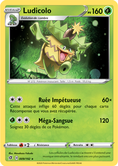 Carte Pokémon Ludicolo 9/192 de la série Clash des Rebelles en vente au meilleur prix