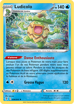 Carte Pokémon Ludicolo 34/203 de la série Évolution Céleste en vente au meilleur prix