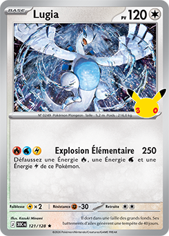 Carte Pokémon Rare Lugia 121/128 de la série 30e Anniversaire