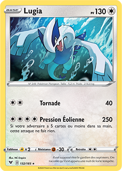 Carte Pokémon Lugia 132/185 de la série Voltage Éclatant en vente au meilleur prix