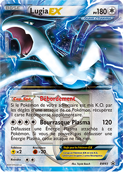 Carte Pokémon Promo Lugia EX BW83 de la série Promos Noir & Blanc