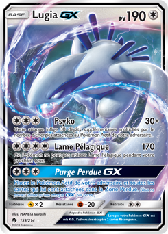 Carte Pokémon Lugia GX 159/214 de la série Tonnerre Perdu en vente au meilleur prix