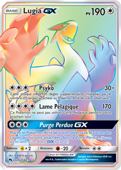 Carte Pokémon Lugia GX 227/214 de la série Tonnerre Perdu en vente au meilleur prix