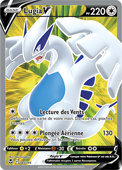 Carte Pokémon Lugia V 185/195 de la série Tempête Argentée en vente au meilleur prix
