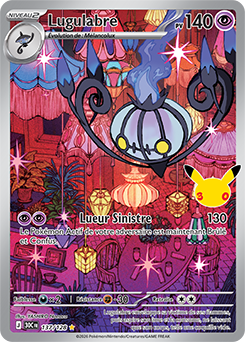 Carte Pokémon Illustration rare Lugulabre 137/128 de la série 30e Anniversaire