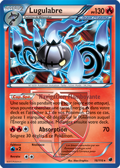 Carte Pokémon Holographique Rare Lugulabre 16/116 de la série Glaciation Plasma