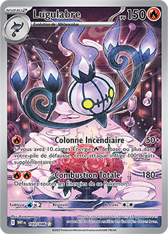Carte Pokémon Illustration rare Lugulabre 103/86 de la série Flamme Blanche