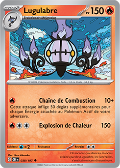Carte Pokémon Lugulabre 38/197 de la série Flammes Obsidiennes en vente au meilleur prix