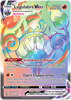 Carte Pokémon Lugulabre VMAX 265/264 de la série Poing de Fusion en vente au meilleur prix