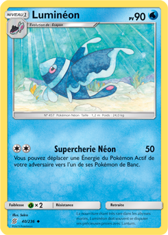 Carte Pokémon Peu commune Luminéon 40/236 de la série Harmonie des Esprits