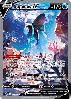 Carte Pokémon Full Art V Luminéon V 156/172 de la série Stars Étincelantes