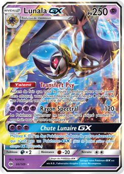 Carte Pokémon Pokémon GX Lunala GX 66/149 de la série Soleil & Lune
