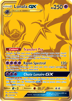 Carte Pokémon Lunala GX 172/156 de la série Ultra Prisme en vente au meilleur prix