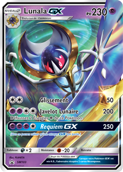 Carte Pokémon Promo Lunala GX SM103 de la série Promos Soleil et Lune