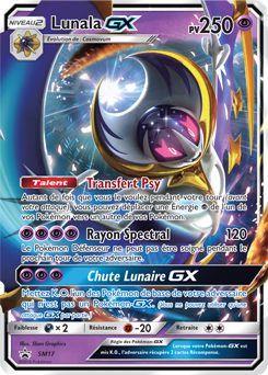 Carte Pokémon Promo Lunala GX SM17 de la série Promos Soleil et Lune