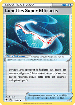 Carte Pokémon Peu commune Lunettes Super Efficaces 152/189 de la série Astres Radieux
