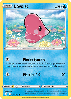 Carte Pokémon Lovdisc 39/203 de la série Évolution Céleste en vente au meilleur prix