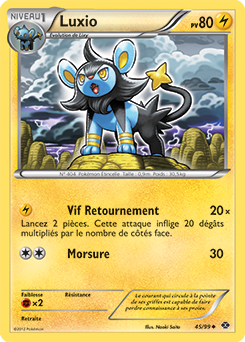 Carte Pokémon Luxio 45/99 de la série Destinées Futures en vente au meilleur prix