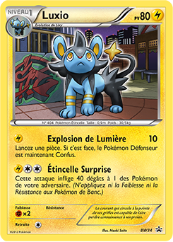 Carte Pokémon Luxio BW34 de la série Promos Noir & Blanc en vente au meilleur prix