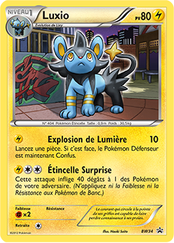 Carte Pokémon Promo Luxio BW34 de la série Promos Noir & Blanc