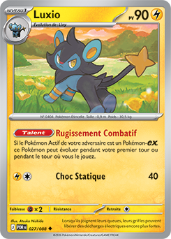 Carte Pokémon Luxio 27/88 de la série Équilibre Parfait en vente au meilleur prix