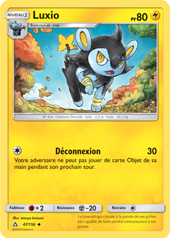 Carte Pokémon Luxio 47/156 de la série Ultra Prisme en vente au meilleur prix