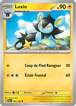 Carte Pokémon Luxio 070/193 de la série Évolutions à Paldea en vente au meilleur prix