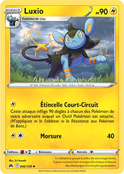 Carte Pokémon Luxio 042/159 de la série Zénith Suprême en vente au meilleur prix