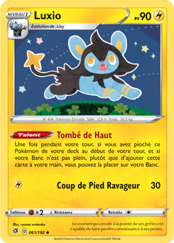 Carte Pokémon Luxio 61/192 de la série Clash des Rebelles en vente au meilleur prix