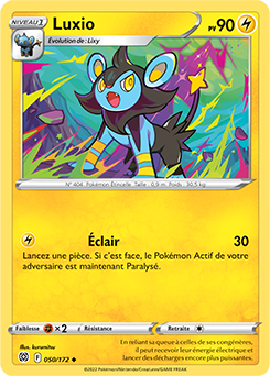 Carte Pokémon Peu commune Luxio 050/172 de la série Stars Étincelantes
