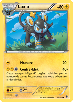 Carte Pokémon Luxio 33/106 de la série Étincelle en vente au meilleur prix