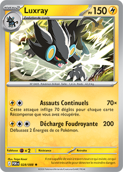 Carte Pokémon Luxray 28/88 de la série Équilibre Parfait en vente au meilleur prix