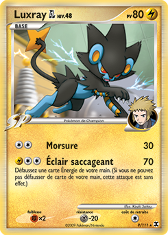 Carte Pokémon Holographique Rare Luxray 9/111 de la série Rivaux Émergents