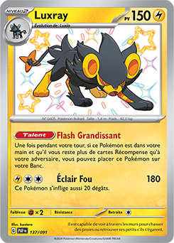 Carte Pokémon Luxray 137/91 de la série Destinées de Paldea en vente au meilleur prix