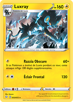 Carte Pokémon Luxray 033/072 de la série Destinées Radieuses en vente au meilleur prix
