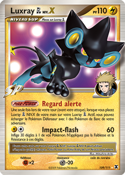 Carte Pokémon Niv. X Luxray NIV.X 109/111 de la série Rivaux Émergents