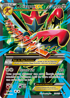 Carte Pokémon Pokémon Full Art M-Cizayox EX 120/122 de la série Rupture Turbo