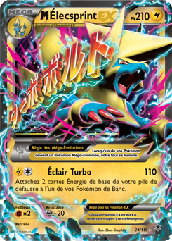 Carte Pokémon M-Élecsprint EX 24/119 de la série Vigueur Spectrale en vente au meilleur prix