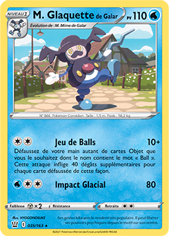 Carte Pokémon M. Glaquette de Galar 35/163 de la série Styles de Combat en vente au meilleur prix