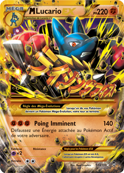 Carte Pokémon M-Lucario EX 113/111 de la série Poings Furieux en vente au meilleur prix