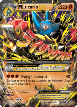Carte Pokémon Pokémon EX M-Lucario EX 55/111 de la série Poings Furieux