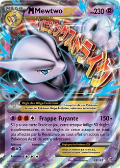 Carte Pokémon M-Mewtwo EX 63/162 de la série Impulsion Turbo en vente au meilleur prix