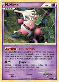 Carte Pokémon Rare M. Mime 29/95 de la série Appel des Légendes