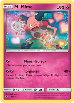 Carte Pokémon M. Mime 43/68 de la série Destinées Occultes en vente au meilleur prix